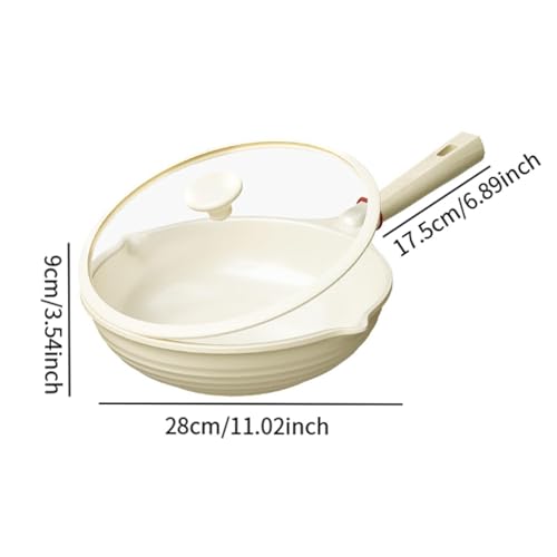 Sartén wok antiadherente ligero con tapa de vidrio miniatura 3