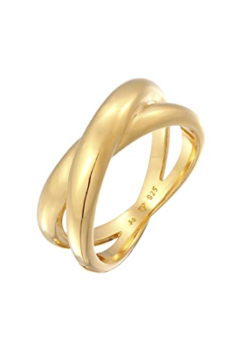 Bague enroulement forme de X en argent 925 anti-ternissement durable
