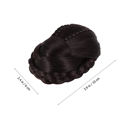 Lurrose 3 Pcs Scrunchies Traje Updo Acessório Extensões de Extensão Marrom Peruca Estilo Extensões d