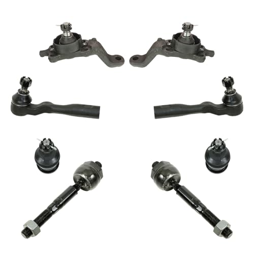 TRQ Front Steering & Suspension Kit Ball Joint Tie Rod Compatible with 2004-2007 Toyota Sequoia 2004-2006 Tundra