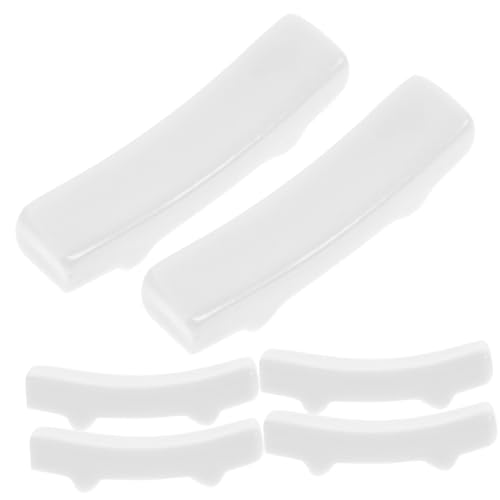 LALADEFIEE 6pcs Ceramic Chopstick Rest Cutlery Rest Fork Holder Desktop Fork Rest Restaurant Chopstick Holder Chopstick Rest Stand Kitchen Tabletop Spoon Rest Spoon Fork Rest White Ceramics