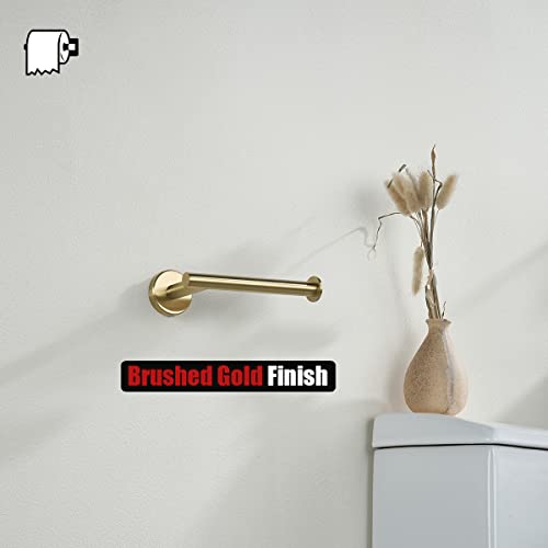Soporte de papel higiénico dorado en acero inoxidable cepillado de alta gama JQK TPH120-BG 7