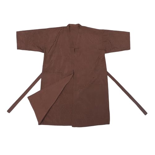 Operitacx Capa para Corte de Cabello y Delantal Protector de Salón para Clientes, Bata Transpirable Color Café Adecuada para Tinte de Cabello y Uso en Salón