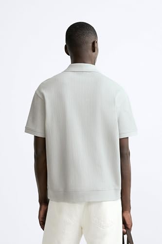 Image of Alan Jones Clothing Men's Textured Polo T-Shirt | Classic Short Sleeve Polo for Casual Wear
