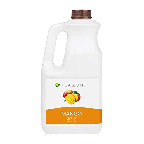 Tea Zone J1045 Mango Syrup (64oz) for Boba tea, beverages, sweets, ice cream, cocktails blending