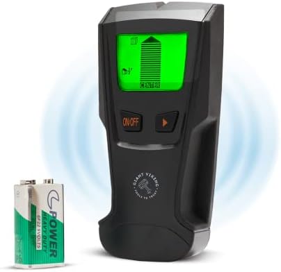 Stud Finder Wall Scanner - 5 In 1 Wall Stud Finder Beam Detector with Large HD LCD Display, Center and Edge Finder with Sensor for Wood, Metal, Studs, Pipes, Joists & Live AC Wires