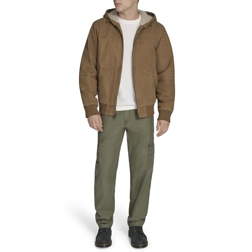 Image of Levi's Men's Workwear Cotton Canvas Hooded Bomber Jacket