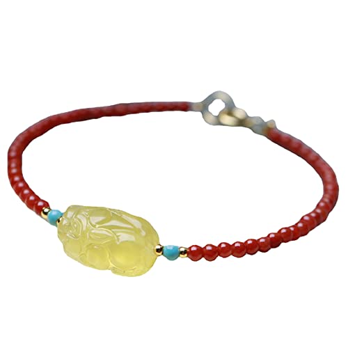 Bracelet d'agate rouge femmes hommes avec petites perles de chakra et Reiki 3 mm