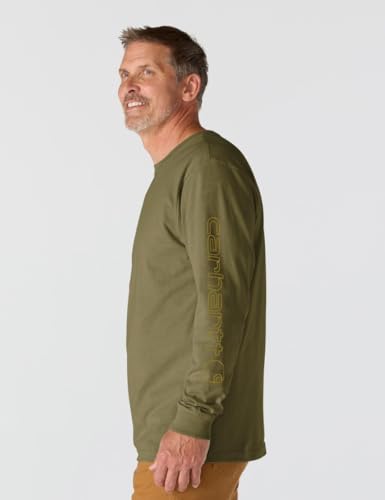 Image of Carhartt Men's Dearborn Loose Long-Sleeve Logo T-Shirt Closeout
