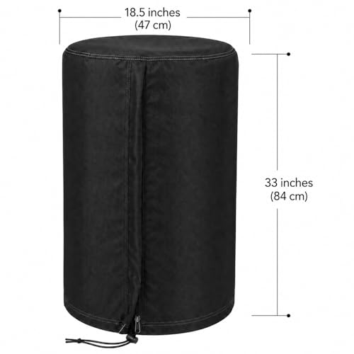 Cobertura para ablandador de agua redonda impermeable negra miniatura 3