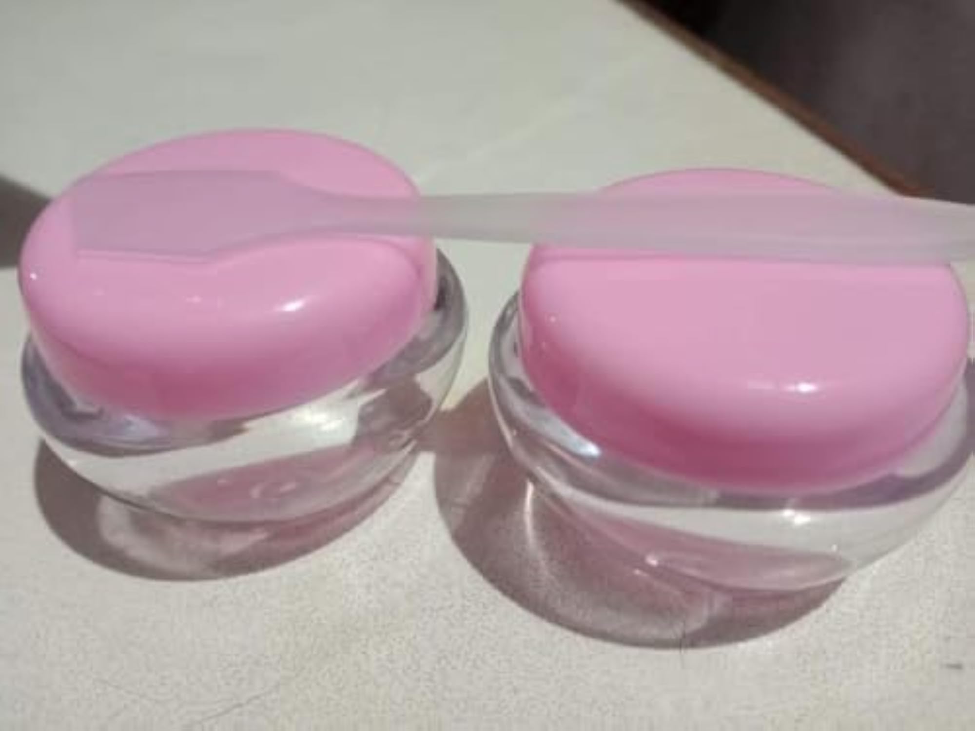 Clear Small Cosmetic Containers Jars with Cap, Set of 6
