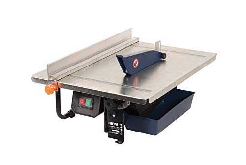 FERM řezačka dlaždic 900W - 2950/min - 200mm diamantový kotouč - vodou chlazený pilový kotouč - 0-45 stupňů nastavitelný, černá, modrá, nerez