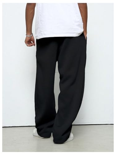 GORGLITTER Men's Wide Leg Sweatpants Baggy Double Waisted Streetwear Track Sweat Pants Joggers Casual Work2