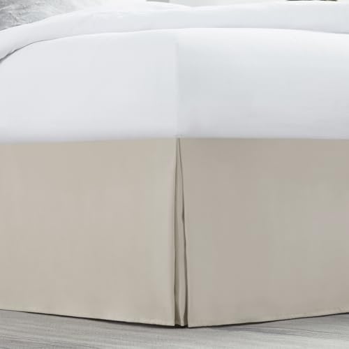 Image of Nestl Linen Full XL Bed Skirt - Full XL Size Bed Skirt 14 Inch Drop - Brushed Microfiber Bed Skirts - Hotel Quality Pleated Bed Skirt - Shrinkage & Fade Resistant