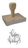 LASER ENGRAVED - Our laser engraved wooden stamps provide the highest clarity stamp impressions and ensure lasting quality. Made in the USA. Wood base with Plastic handle in natural color; Includes a 5/8" height index tag Stamping surfaces should be ...