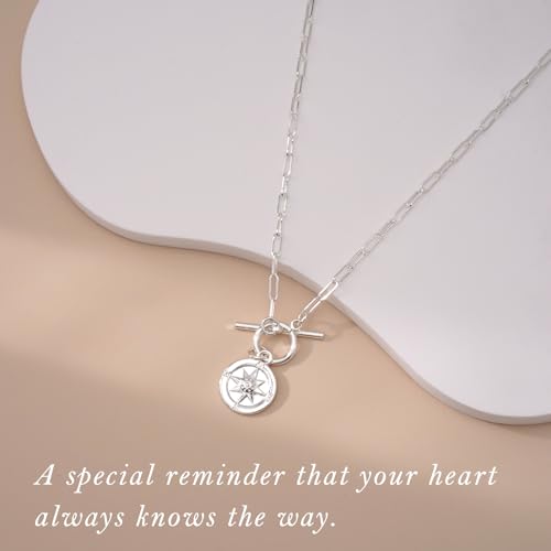 Image of Gold Silver Necklace for Women, Dainty Cubic Zirconia Pendant