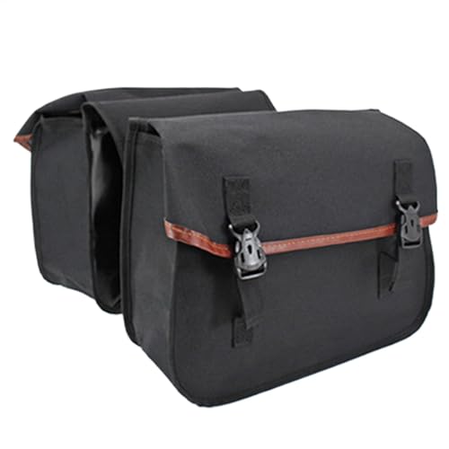 Generic Borse da sella impermeabili, universali, per motociclette e biciclette, grande capacità, 13.8 litri, nero