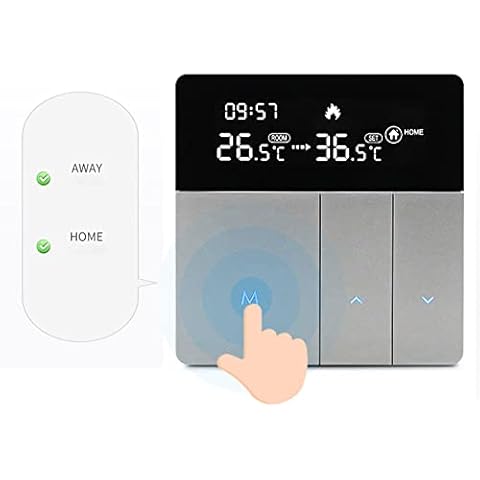 PINKJANE LCD Touch Screen WiFi Smart Thermostat, 100-240V Remote Temperature Controller for Electric Floor Heating Water/Gas Boiler Works with Google Home Alexa Yandex Alice Cover