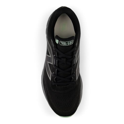 New Balance Men's Fresh Foam 680 V8 Waterproof Running Shoe, Black/Castlerock/Lab Green, 8.5 M
