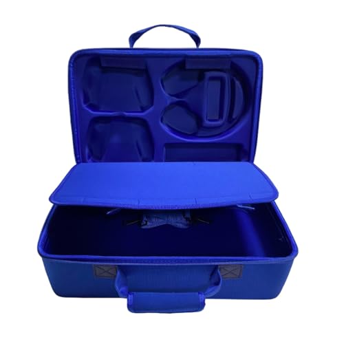 Image of PSS PS5 Travel Bag Briefcase Hard Shell Carrying Case for PS5 Console Protective Storage Bag Shockproof Compatible with PS5 Console / Controller, Headset, Charging Dock, Games Accessories (Blue)