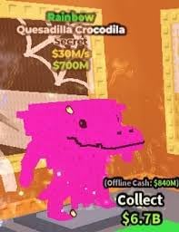 Quesadilla Crocodila Rainbow 30 M/s Top Game Steal a Brainrot Items, Buy Your Dream brainrots Items in Game delivery with Passion Now