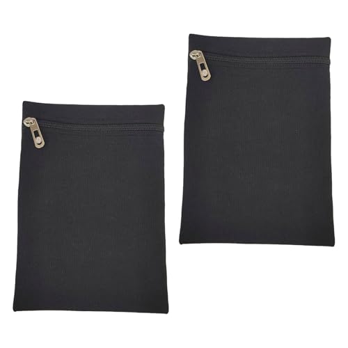 perfk 2 Bolsillos de para Coser con Cremallera para Chaquetas, Abrigos y Ropa, Negro