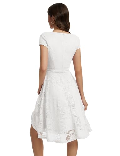 Image of MUADRESS Women's Lace Cocktail Wedding Party Dress | Wedding Guest Ready,Homecoming Event Style,Bridal Shower Outfit,Dinner Date Look,Tea Party Occasion,Birthday wear