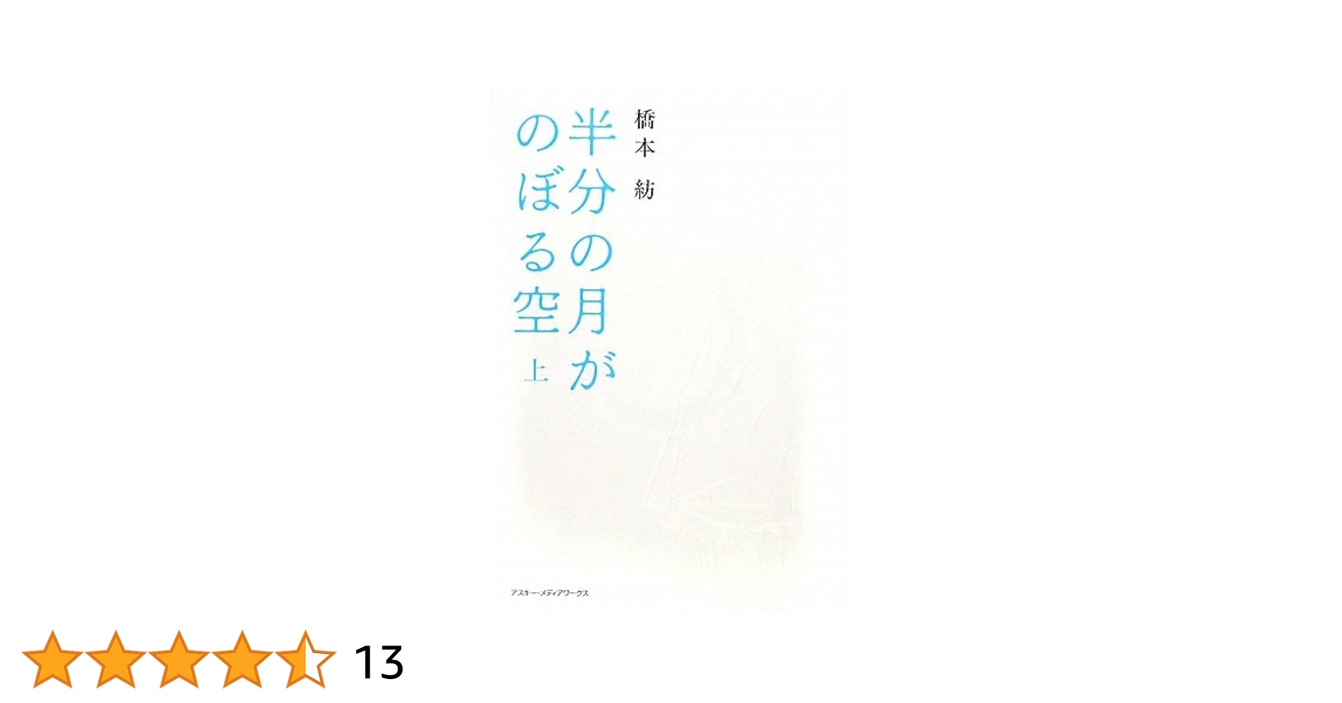 半分の月がのぞむ空 Amazon.co.jp: 半分の月がのぼる空 Looking up at the half-moon