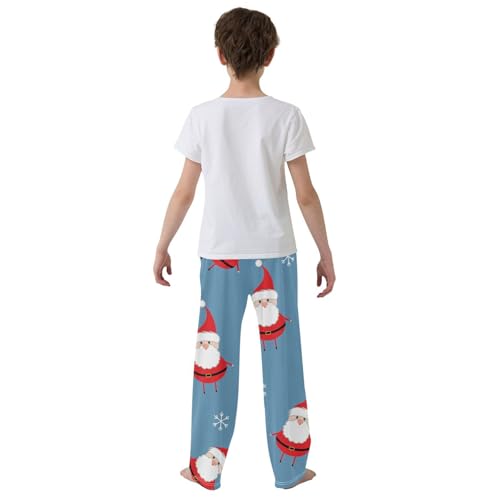 Boys' Pants Christmas Santa Claus Snowflake Long Bottom Jogger Pants Elastic Waist Trousers with Pockets S-XL3