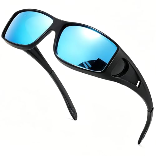 Image of SIPHEW Mirrored Sunglasses Polarized Fit Over Glasses for Men&Women