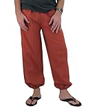 Love Quality Baggy Pants Men's One Size Cotton Harem Pants Hippie Boho Trousers
