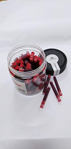 Image of GOLD LEAF JINHAO International Standard Fountain Pen Ink Cartridges Refills Bottled 80pcs (Red)