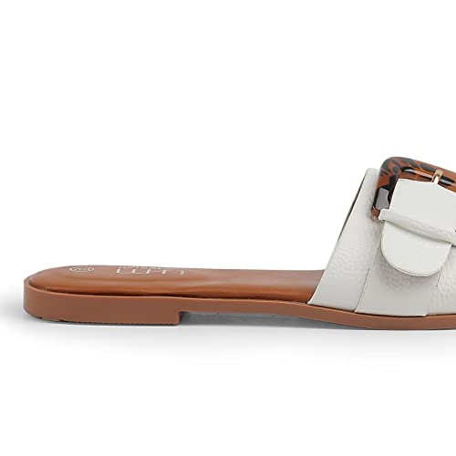 Musshoe Womens Sandals Square Toe Dressy Summer Sandals,White37136 8 #TOP3