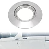 Feeshoppher Stainless Steel Door Lock Bezel Ring Security Surround Upgrade For Ford Transit Custom 2012 To 2022 Extra Large 75mm Diameter CNC Machined Theft Deterrent Fits Right And - Image 2