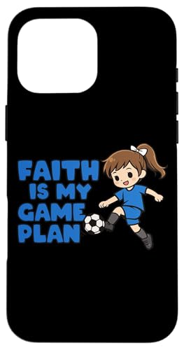 Faith Is My Game Plan �T�b�J�[ ���̎q �X�|�[�c �L�b�h �L���X�g�� �X�}�z�P�[�X iPhone 16 Pro Max �p
