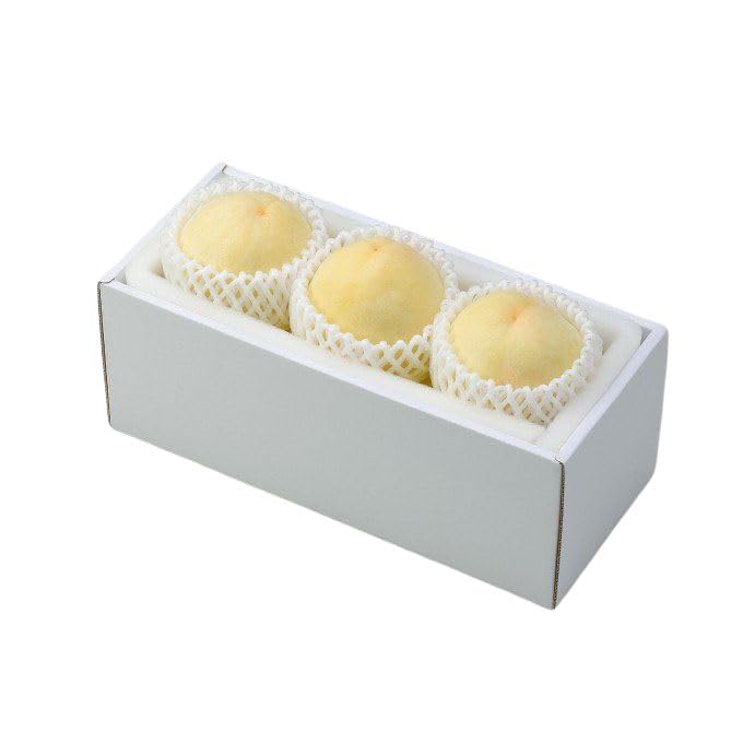 Amazon.co.jp: 桃 白皇 はくおう 岡山白桃 ロイヤル 2Lサイズ 250g×3玉