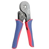 Crimpzangen Aderendhülsen Set,16-6 Sechskant-Sägezahn-Crimpzange mit Ratsche, AWG 28-5(0.08-16 mm2), Aderendhülsenzange Crimpzange Presszange für Isolierte Unisolierte Crimpverbinder