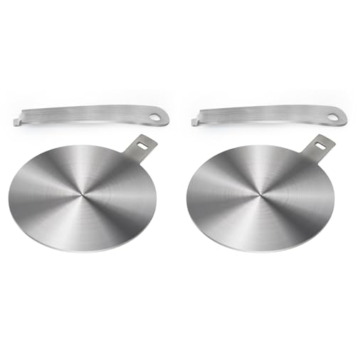 Tacdas 2X Adaptador de Placa de Inducción para Vitrocerámica. Difusor de para Cocinas Eléctricas/de Gas con Desmontable.