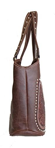 Montana West Ladies Concealed Gun Carry Purse Wallet Set Floral Tooling Coffee, Large4