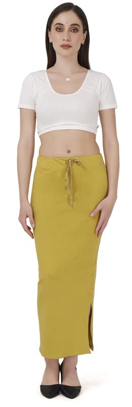 Image of Lycra Blend Cotton Saree Shapewear Petticoat for Women and Girls, Skirts Shapewear Dress for Saree