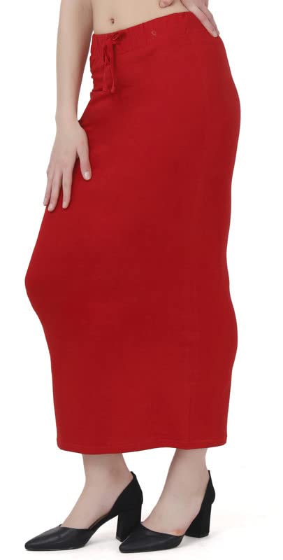 Image of Lycra Blend Cotton Saree Shapewear Petticoat for Women and Girls, Skirts Shapewear Dress for Saree