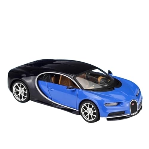 Image of EMRGAZQD Scale Finished Model Car 1:24 For Bugatti Chiron Alliage Haute Performance Modèle Voiture Simulation Métal Moulé Sous Pression Collectionner Miniature Replica Car(Blue)