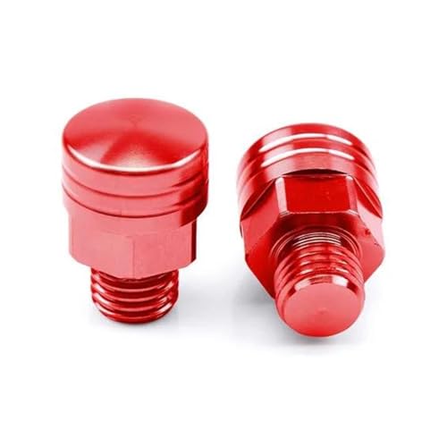 Motorrad Spiegel Stopfen Für Suzuki GSX-S1000 GSX-S750 GSX-S125 Motorrad-Rückspiegellochstopfen, Bolzenschrauben(rot)