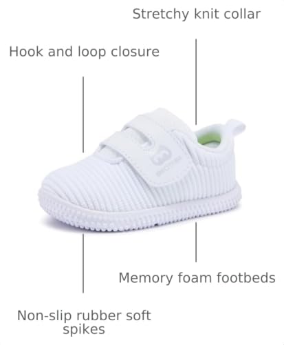 Image of BMCiTYBM Baby Shoes Boy Girl Infant Sneakers Non-Slip First Walkers 6 9 12 18 24 Months