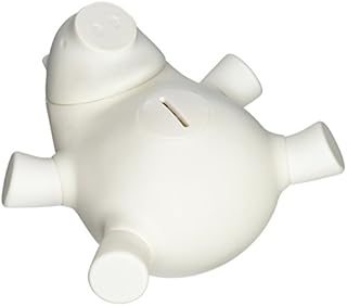 Quirky PPORK-WH01 E-PPORK-WH01/1 Porkfolio Smart Piggy Bank, White, 9.5 x 5.5 x 10 inches