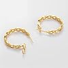 Senteria Twisted Hoop Earrings 14k Gold Plated Hoop Earrings for Women With AAAAA Cubic Zirconia Lightweight Hypoallergenic Hoops for Girls(20MM) #5