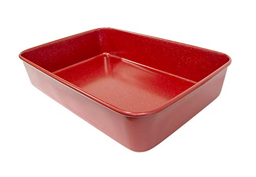Casaware 15 X 10 X 3-Inch Ultimate Series Commercial Weight Ceramic Coated Non-Stick Lasagna/Roasting Pan (Red Granite) #TOP1