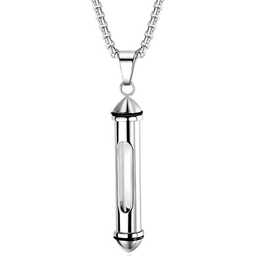 Pendentif cendre en acier inoxydable avec fiole en verre hermétique pour éviter les fuites