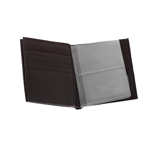 Paul & Taylor Black Leather Hipster Center Flap Bifold Wallet3