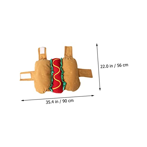 Disfraz cálido para perros y gatos diseño hamburguesa XXL miniatura 2